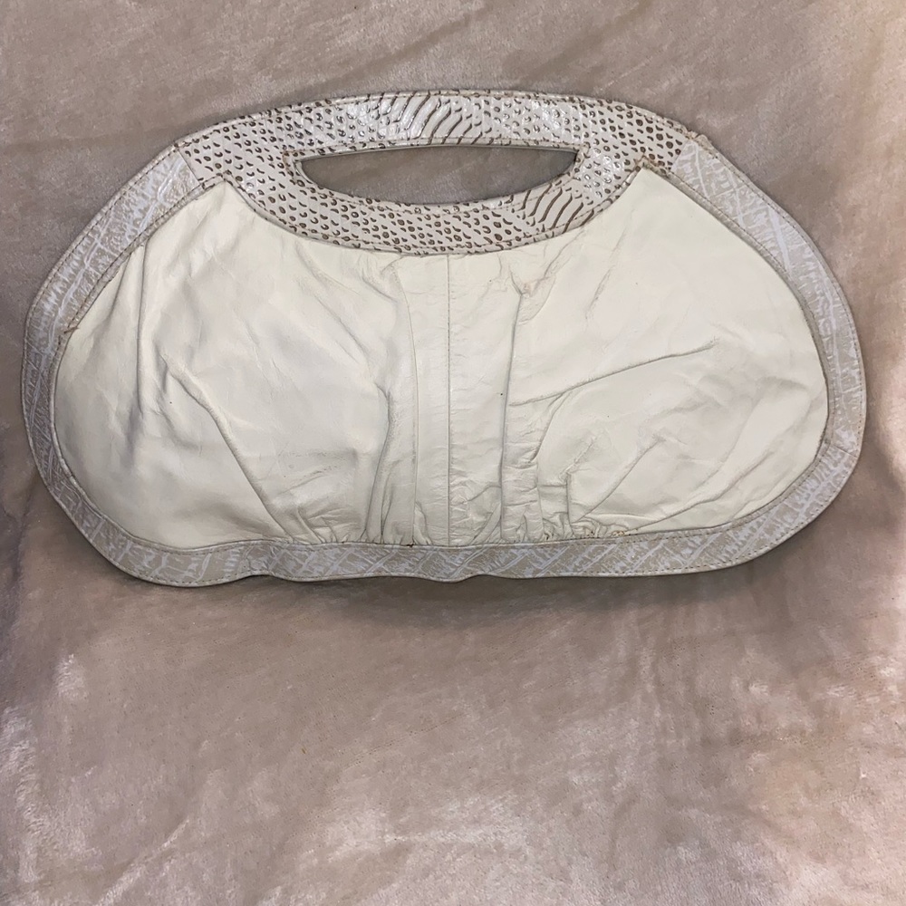 80s Clutch Aviva Collection ‘Leather And Snake Skin’ Purse made in USA